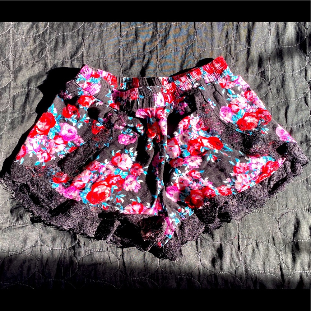 Lace Flowy Shorts
